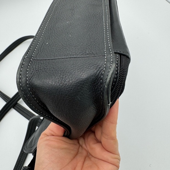 Leather Briefcase Laptop Shoulder Bag Purse Black - Picture 8 of 15